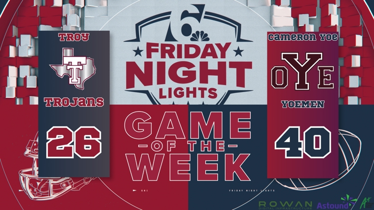 Friday Night Lights Game of the Week | Troy vs. Cameron Yoe — KCEN (Central Texas), Amsterdam Sports news